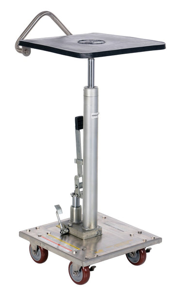 Partially Stainless Steel Hydraulic Post Table 16 In. x 16 In. 200 Lb. Capacity Silver